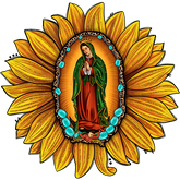 DTF Screen Print Image -  Our Lady of Guadalupe Sunflower